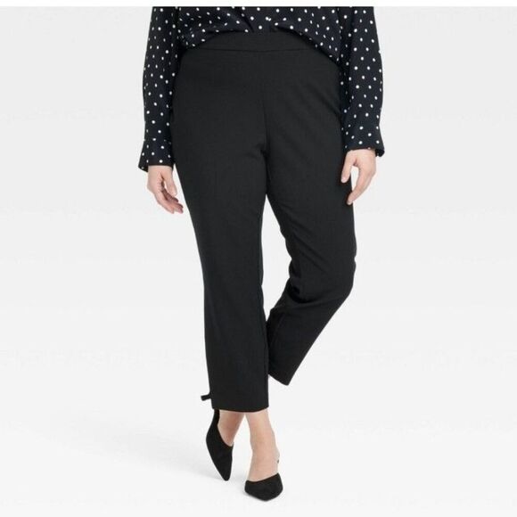 New A New Day Women's High Rise Skinny Ankle Pull-On Pants in Black Size 20 NWT - Picture 1 of 8